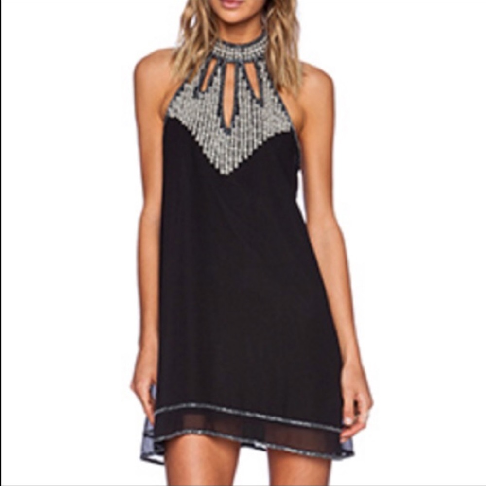 NBD Black Embellished Dress